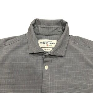 Mizzen+Main Leeward‎ Collection Gray Plaid Trim Fit Long Sleeve Button Down